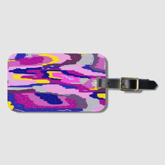 Starry Abstrakt in Purples und Blues Gepäckanhänger (Vorderseite (Horizontal))