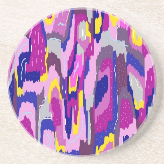 Starry Abstrakt in Purples und Blues Getränkeuntersetzer (Vorne)