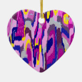 Starry Abstrakt in Purples und Blues Keramik Ornament (Vorne)