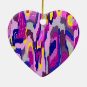 Starry Abstrakt in Purples und Blues Keramik Ornament (Hinten)