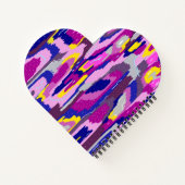 Starry Abstrakt in Purples und Blues Notizblock (Rückseite)