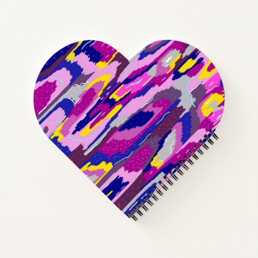 Starry Abstrakt in Purples und Blues Notizblock (Rückseite)