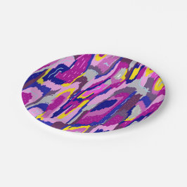 Starry Abstrakt in Purples und Blues Pappteller