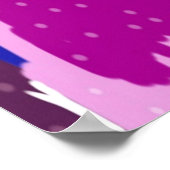 Starry Abstrakt in Purples und Blues Poster (Ecke)