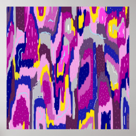 Starry Abstrakt in Purples und Blues Poster