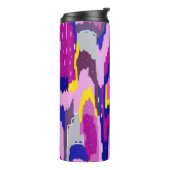 Starry Abstrakt in Purples und Blues Thermosbecher (Nach links gedreht)