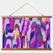 Starry Abstrakt in Purples und Blues Wandteppich Mit Holzrahmen (Vorne)