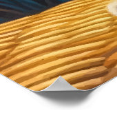 Starry American Bobtail Cat Portrait Poster (Ecke)