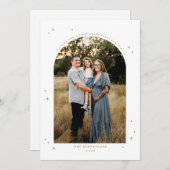 Starry Arch New Year Photo Feiertagskarte (Vorne/Hinten)