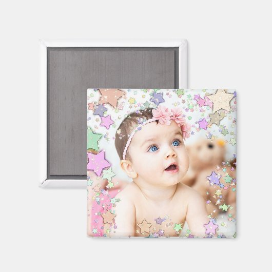Starry Baby Foto Magnet (Vorderseite/Rückseite)