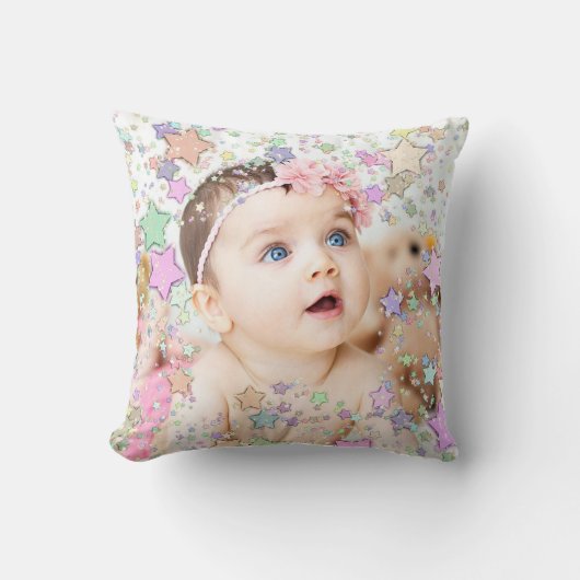 Starry Baby Foto Personalisiert Kissen (Vorderseite)