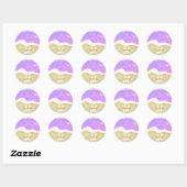 Starry Beach Classic Round Sticker (Blatt)