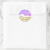 Starry Beach Classic Round Sticker (Tasche)