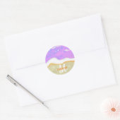 Starry Beach Classic Round Sticker (Umschlag)
