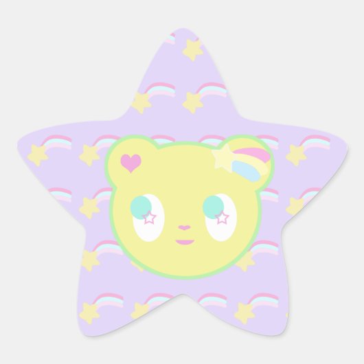 Starry Bear Sticker (Vorderseite)