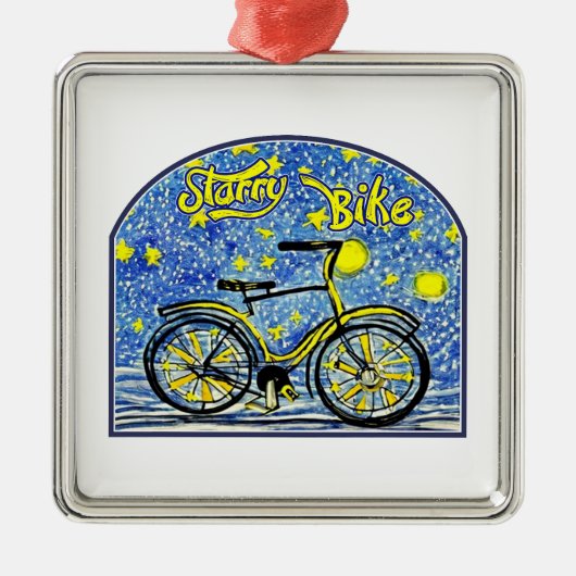 Starry Bike Ornament Aus Metall (Vorne)