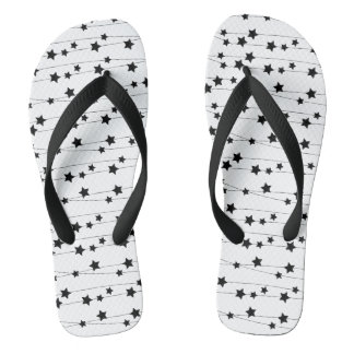 Starry Black und White Badesandalen