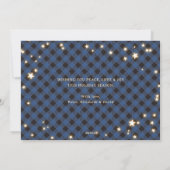 Starry Blue Buffalo Kariertes Foto Weihnachtskarte Feiertagskarte (Rückseite)