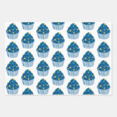 Starry Blue Cupcake Geschenk Wrap Fun & Festivals Geschenkpapier Set (Vorderseite 2)