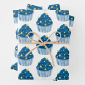 Starry Blue Cupcake Geschenk Wrap Fun & Festivals Geschenkpapier Set (Beispiel)