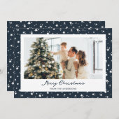 Starry Blue Foto Frohe Weihnachten (Vorne/Hinten)