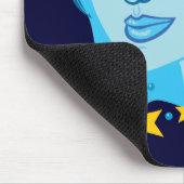 Starry Blue Girl Mousepad (Ecke)