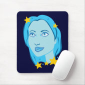 Starry Blue Girl Mousepad (Mit Mouse)