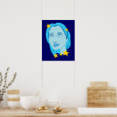 Starry Blue Girl Poster (Küche)