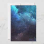 Starry Blue Nebel Modernes Wicca Handfasten Einladung (Rückseite)