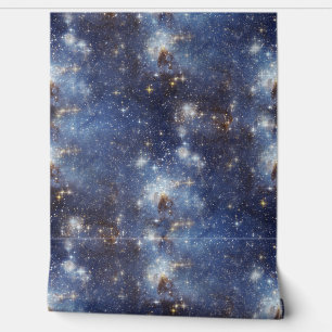 Starry Blue Space Night Sky Wallpaper Tapete