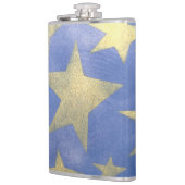 Starry Blue und Gold Flask Flachmann (Links)
