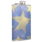 Starry Blue und Gold Flask Flachmann (Rechts)