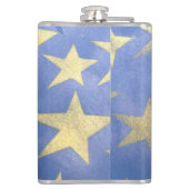 Starry Blue und Gold Flask Flachmann (Rückseite)