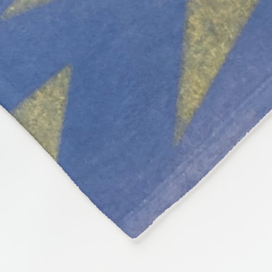 Starry Blue und Gold Fleecedecke (Ecke)
