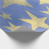 Starry Blue und Gold Geschenkpapier (Ecke)
