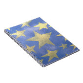 Starry Blue und Gold Notizblock (Rechte Seite)