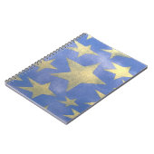 Starry Blue und Gold Notizblock (Linke Seite)
