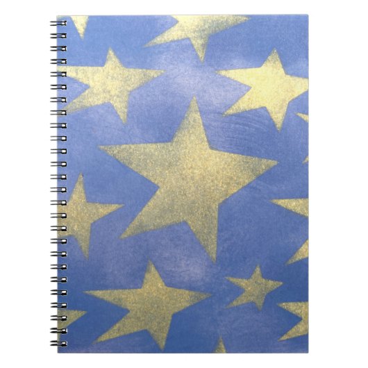Starry Blue und Gold Notizblock (Vorderseite)