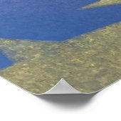 Starry Blue und Gold Poster (Ecke)
