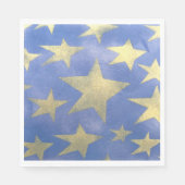 Starry Blue und Gold Serviette (Vorderseite)