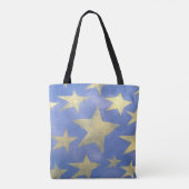Starry Blue und Gold Tasche (Rückseite)