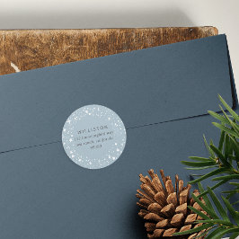 Starry Border Holiday Rücksendeadresse Runder Aufkleber