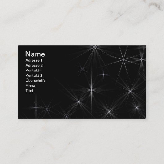 Starry business card visitenkarte (Vorderseite)