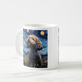 Starry Canine Elegance - Van Gogh's Vermächtnis in Kaffeetasse (Vorderseite Links)