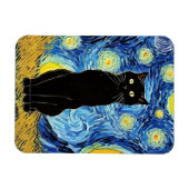 Starry Cat Night Magnet (Horizontal)