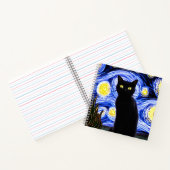 Starry Cat Night Notebook Notizblock (Innenseite)