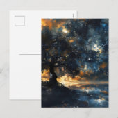 Starry Celestial Tree Dreamscape Feiertagspostkarte (Vorne/Hinten)