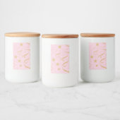 Starry Charm - Pink & Gold Star Storage Jar Lebensmitteletikett (Flaschen)