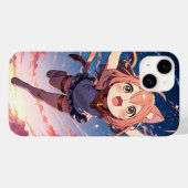 Starry Chibi Cat Case-Mate iPhone Hülle (Rückseite (Horizontal))