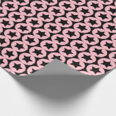 "Starry Chic Pink & Black Gift Wrap" Geschenkpapier (Ecke)
